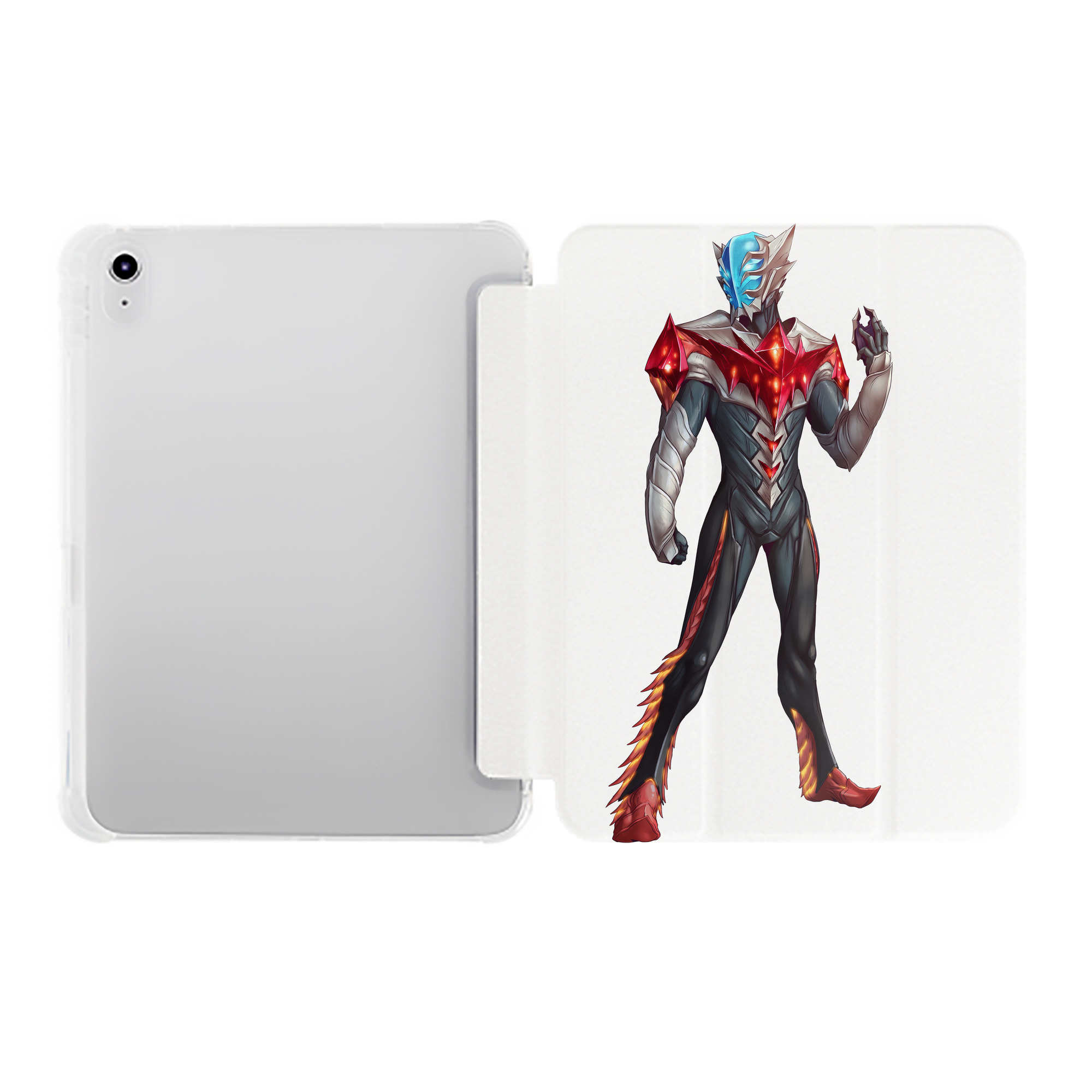 （画像用） ウルトラマン Ultraman IPad ケース ペン収納付き 三つ折りスタンド PUレザー×シリコン 対応機種9.5/10.5/10.9インチ
